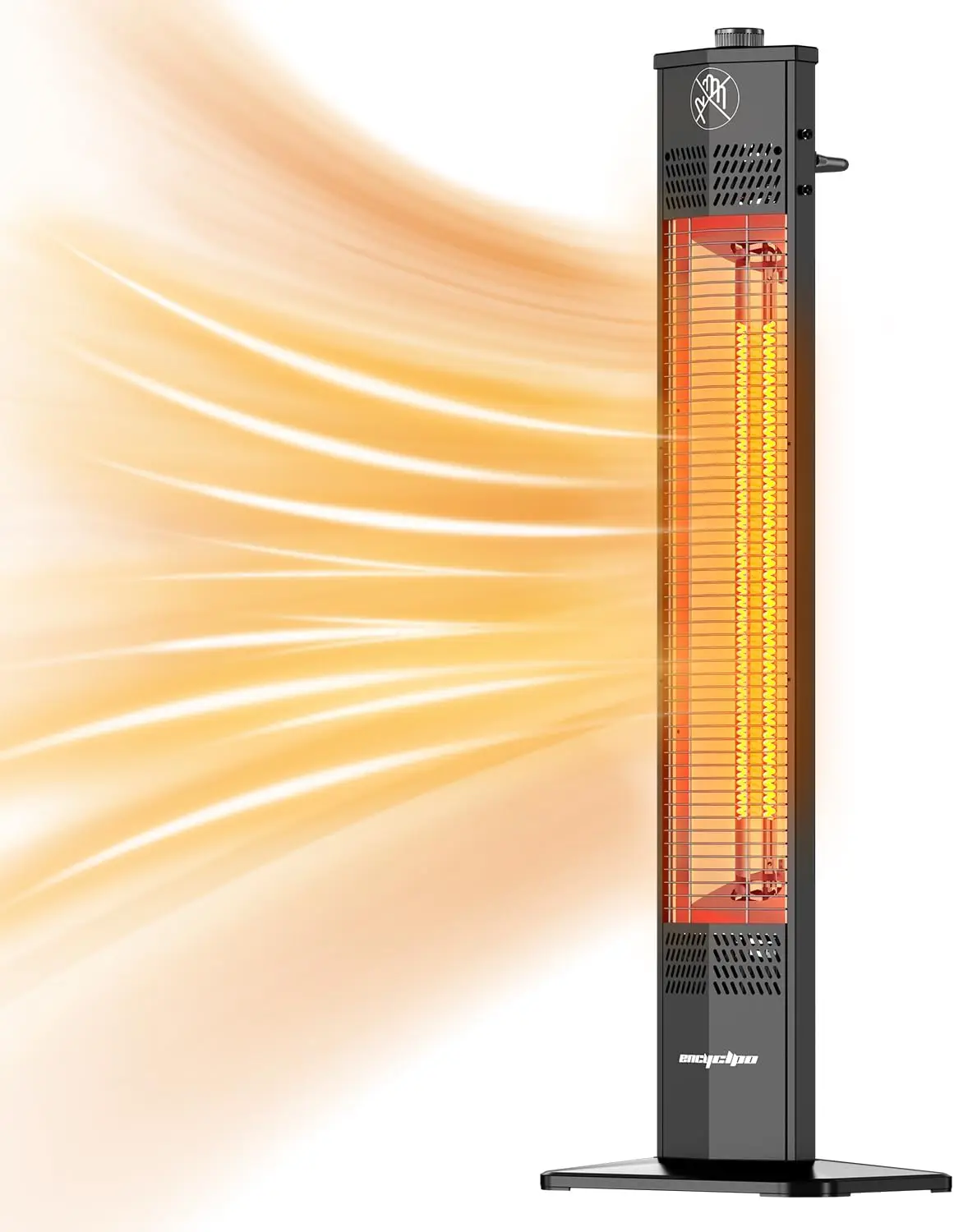 Patio Heater for Outdoor Use,1500W Infrared, 36 in Portable Tower Heater, 3 Levels, IPX5 Waterproof, Tip-Over&Overheat Protectio