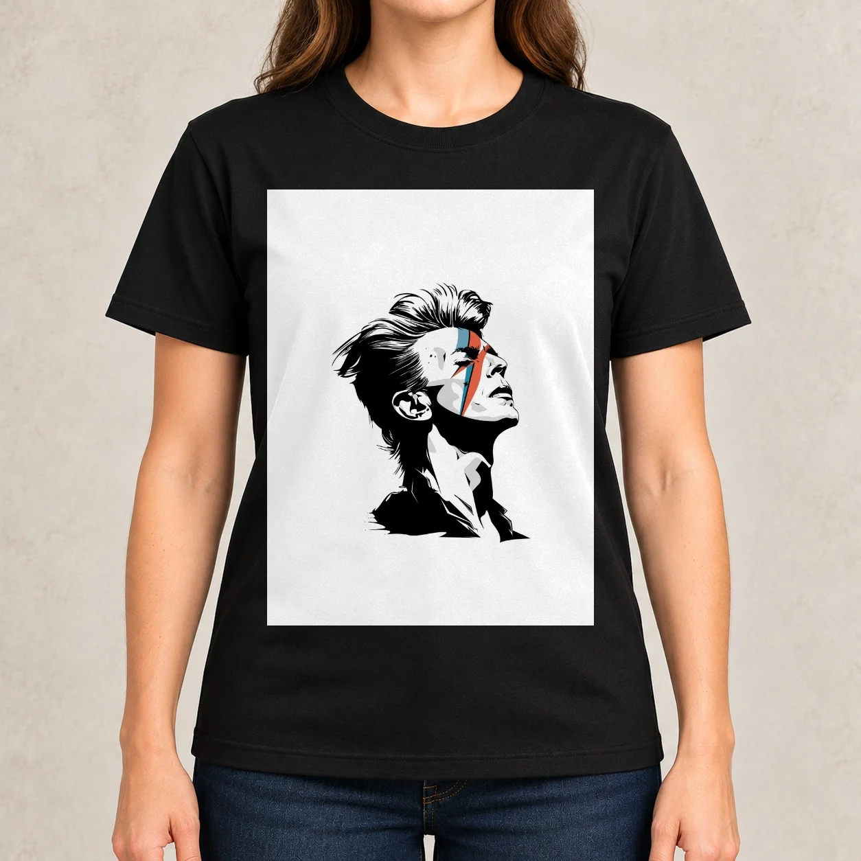 David Bowie STARMAN Vector Art Women T-Shirt vintage plus sizes funnys t shirt Women