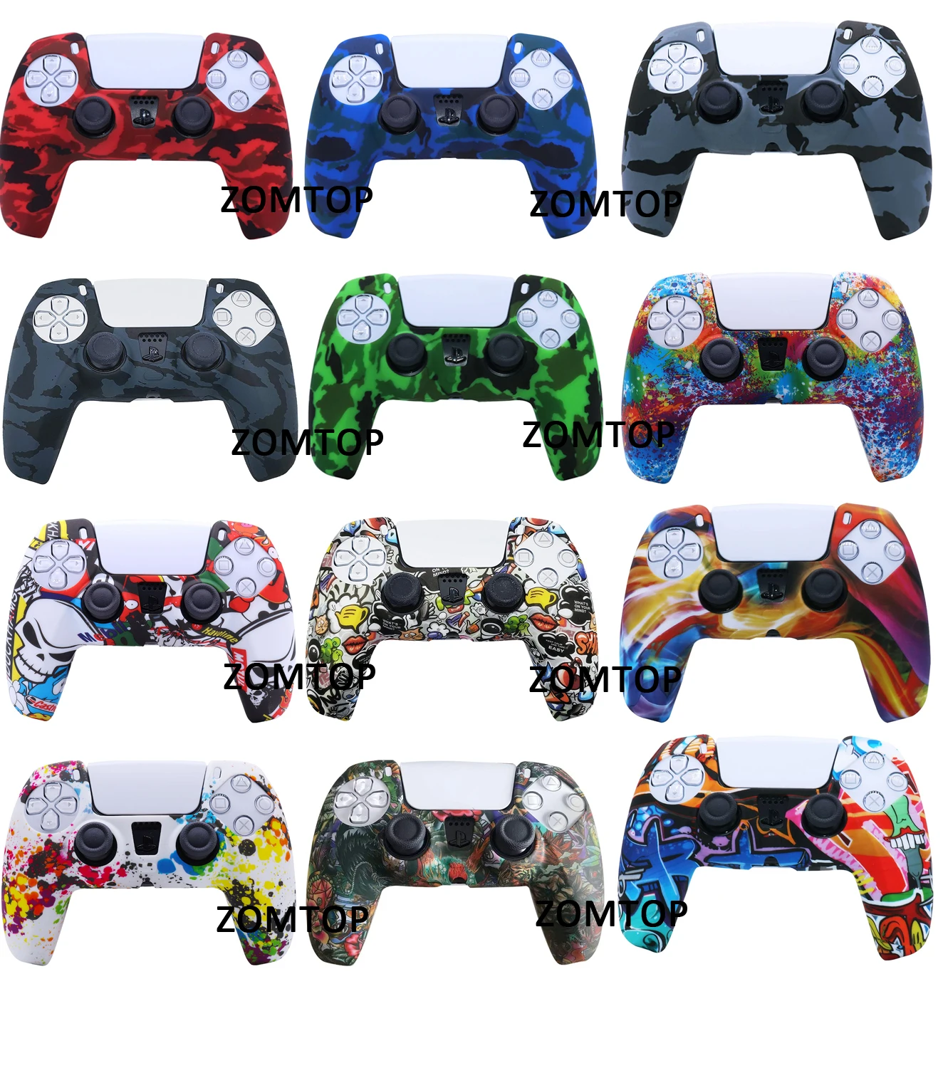 For PS5 DualSense Controller Grip Cover,  Anti-Slip Silicone Skin Protective Cover Case for Playstation 5 Dualshock Controller