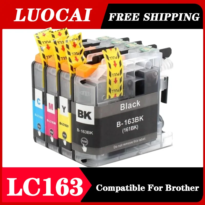 4Color Compatible ink Cartridge LC163 LC161 for Brother MFC-J470DW MFC-J870DW MFC-J650DW MFC-J245 DCP-J152W J552DW J752DW