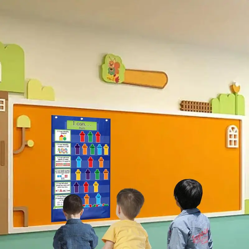 Classroom Pocket Chart Course Objectives Charts Classroom Schedule Chart File Organizer Educational Charts With Cards & Pens