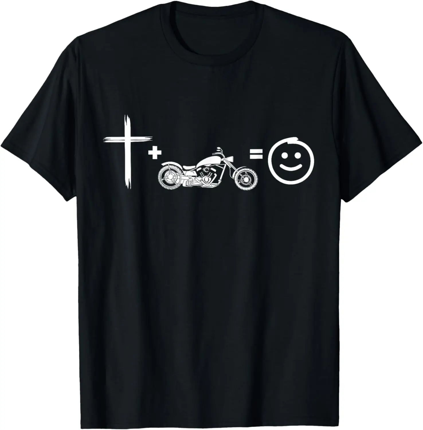 

Jesus and motorcycles makes me happy, funny christian biker T-Shirt