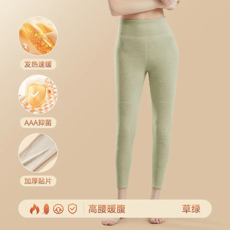 Women Thermal Warm Pants Winter High Waist Abdomen Protection Knee Pads Thick Plus Size Ladies Underwear Leggings