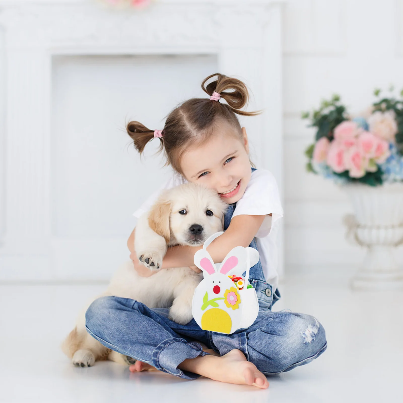 

Easter Candy Bag Cute Rabbit Design Gift Packaging Pouch for Festival Birthday Party Favor Supplies Easter Candy Box