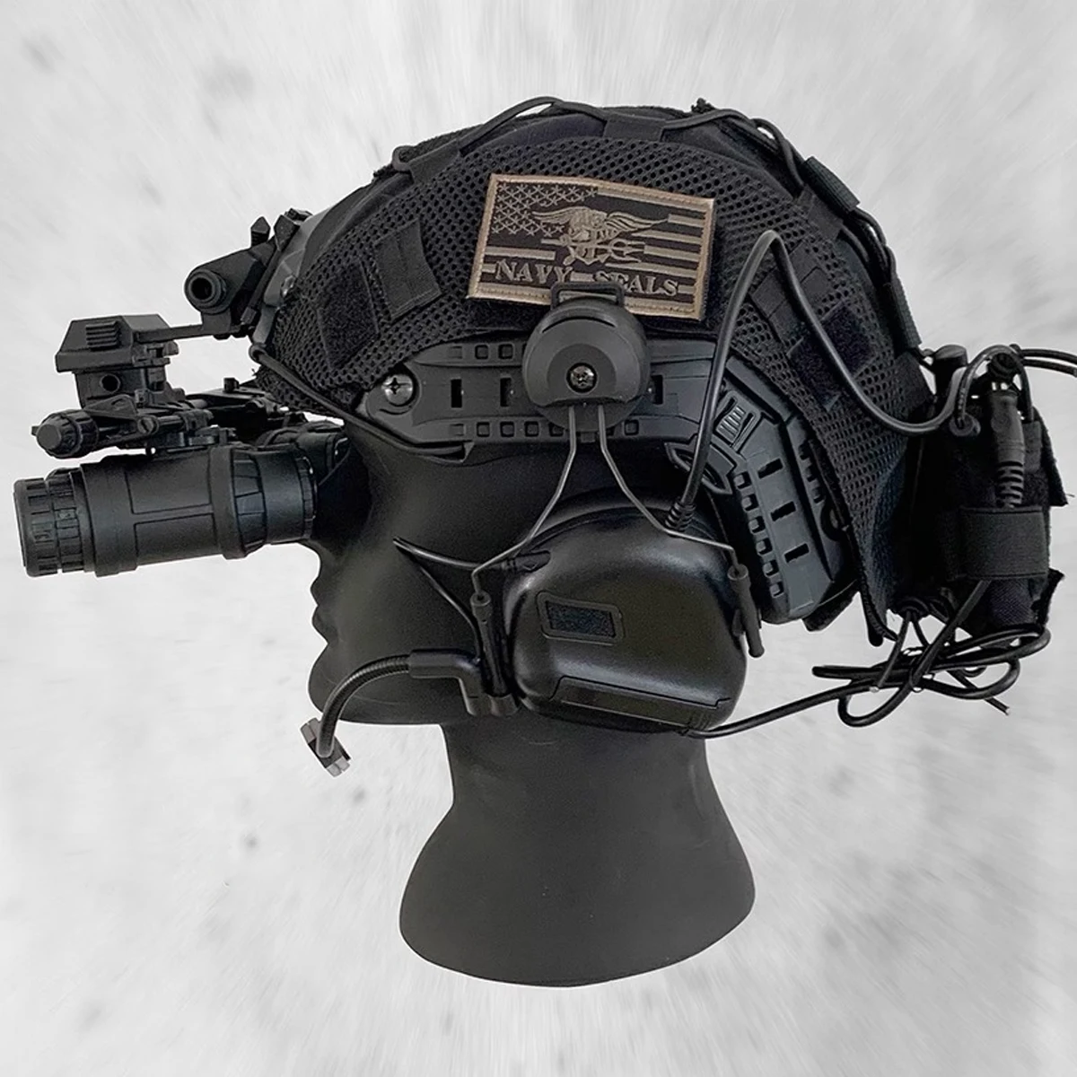 

Fast Airsoft Helmet Set CS Shooting Cosplay Outdoor Hunting Equipment with Tactical Headset NVG Model Helmet cover Weight bag