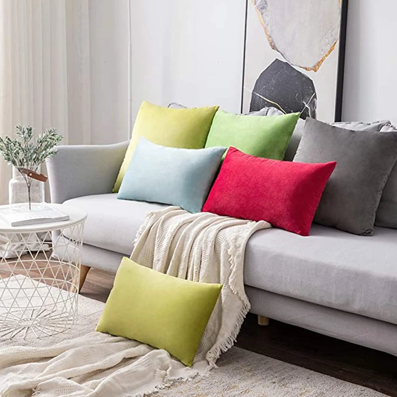 Weicher Samt-Kissenbezug, lila Kissenbezug, Schlafzimmer, Sofa, Dekoration, Kissenbezug, 30 x 50 cm/45 x 45 cm, Weihnachtsgeschenk-Kissenbezug – Detail 10