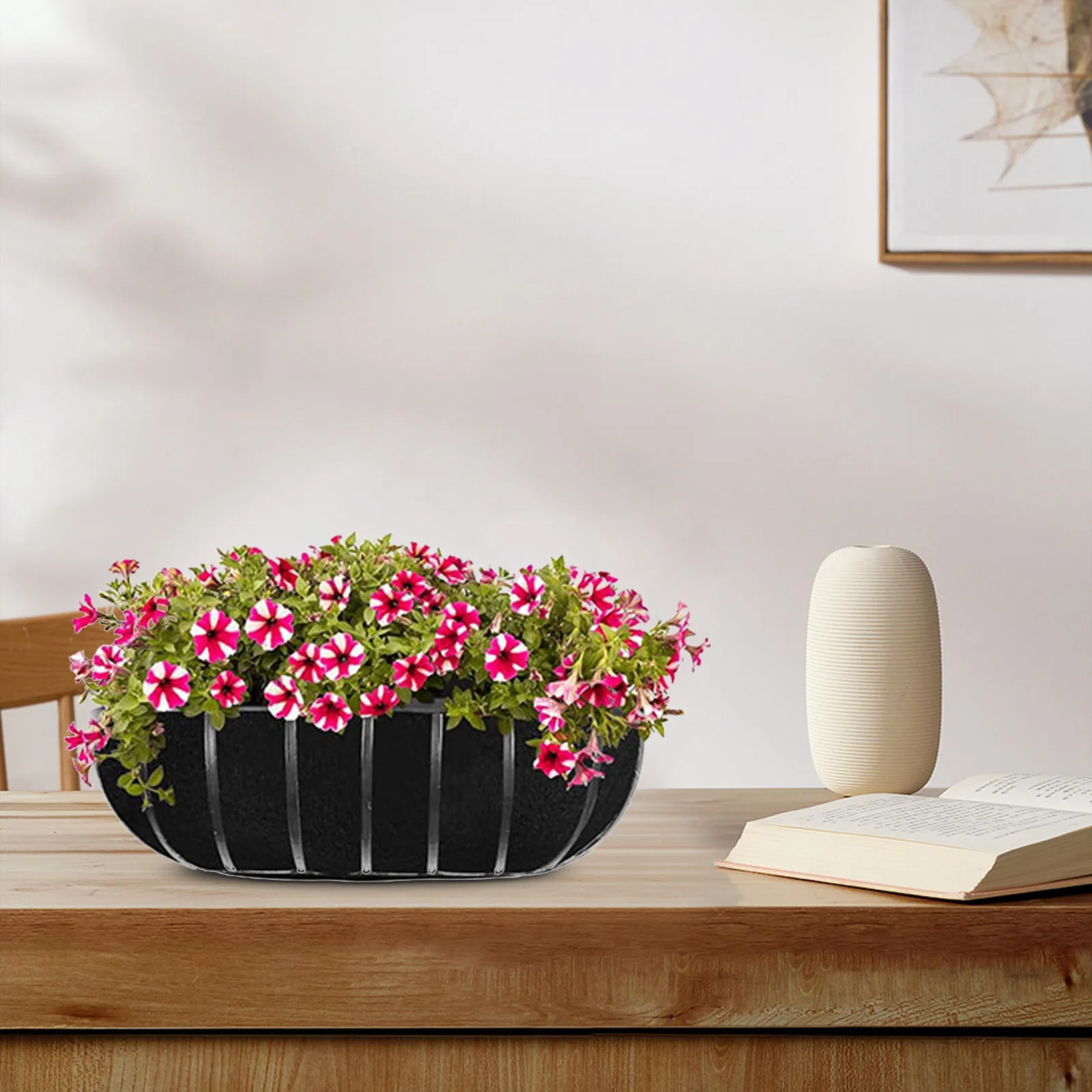 3pcs Hanging Basket Liner – Non-Woven Nursery Pot Liners for Flower Pots, Balcony & Garden Planters