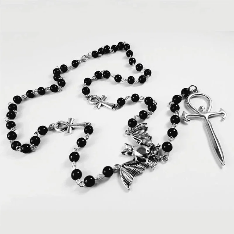 Baphomet Rosary/Mystery Rosary/Baphomet Rosary/Baphomet Rosary Necklace/Satan Goat Mendes Gift Altar Necklace