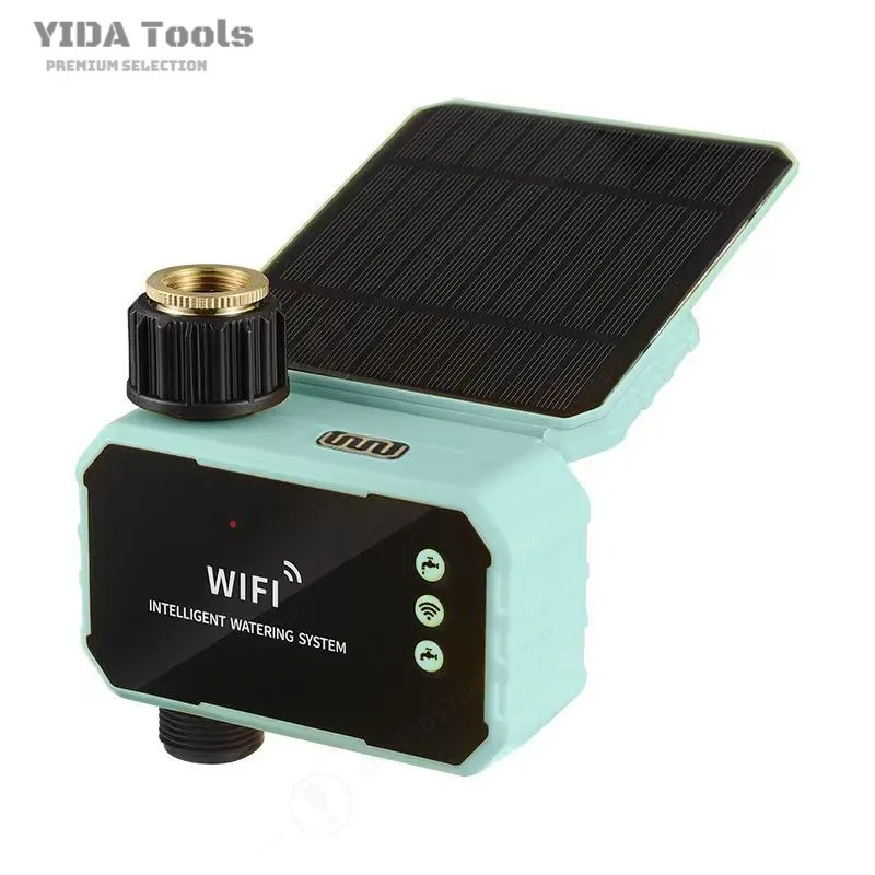 YIDA WiFi Water Valve Timer, Smart Remote Control Electric Brass Ball Valve for Garden Hose, Irrigation