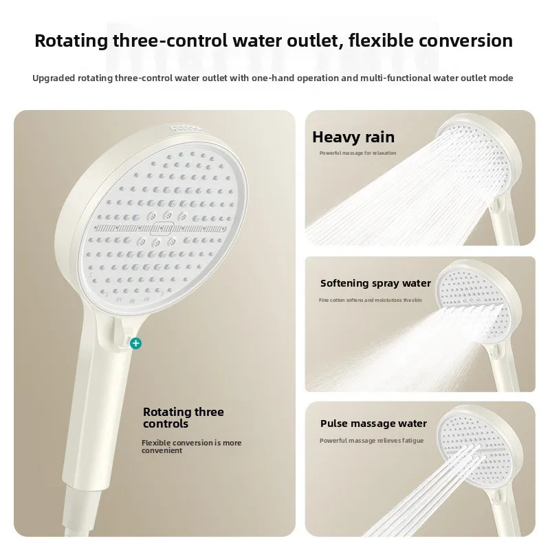 Pressurized  Large Panel ShowerHead Household Bathroom Water Heater Bathing Super Pressurized Yuba Shower Head