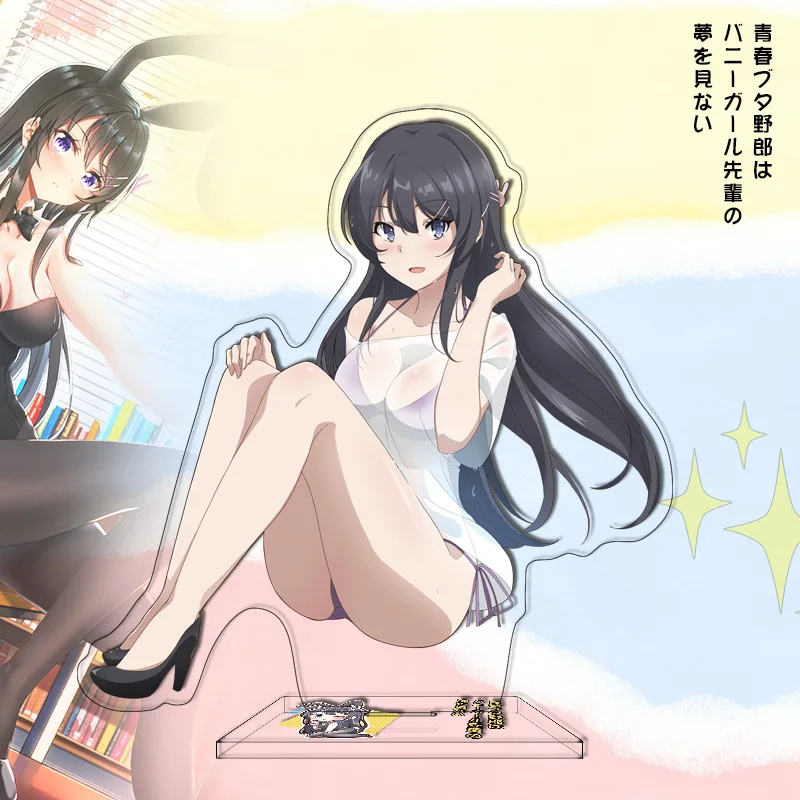 الوغد لا يحلم فتاة الأرنب Senpai أنيمي الاكريليك حامل ساكوتا أزوساجاوا ماي ساكوراجيما لوحة تأثيري الدعامة ديكور الهدايا