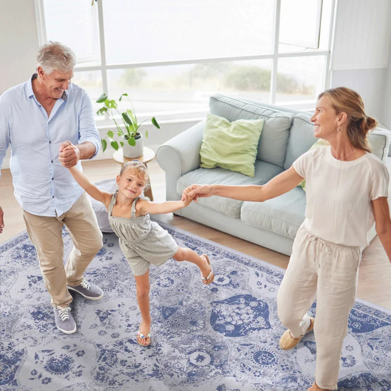 Коврики для спальни LOOM & LUXE 8x10, моющийся коврик, низкий ворс, нескользящие, не линяющие, складные, удобные для детей и домашних животных - коврики для площади f