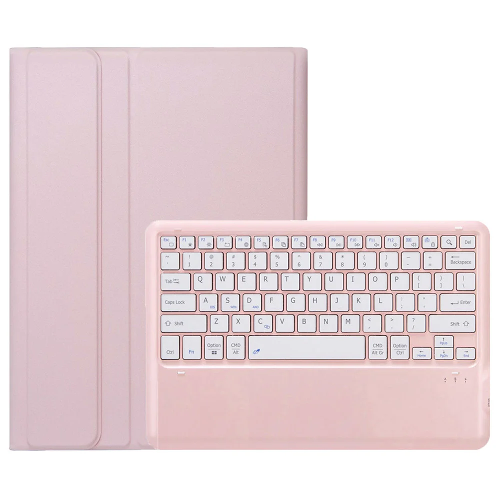 

AH23 For Huawei MatePad Air (2024) Leather+TPU Tablet Cover with Bluetooth-compatible Keyboard - Pink