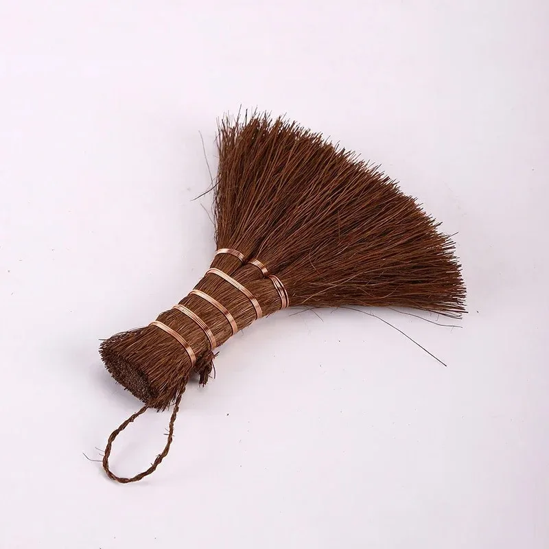 Tea Table Broom Brush Teacup Sweeper Manual Office Duster Palm Fiber Bowl Bottle Cup Dish Tool Strap Color Random