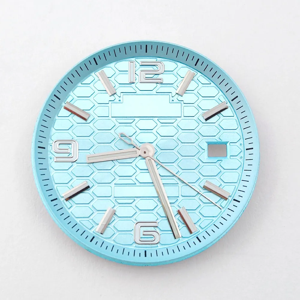 NH35 dial 33.8mm watch dial Honeycomb Motif Watch Dial custom logo for NH35 Automatic Movement Hands Mod Parts