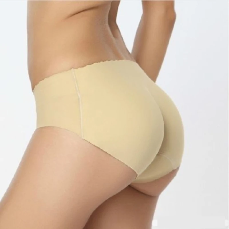 Bragas acolchadas sin costuras para mujer, ropa interior Sexy, suave, realce de glúteos, moldeador de cadera