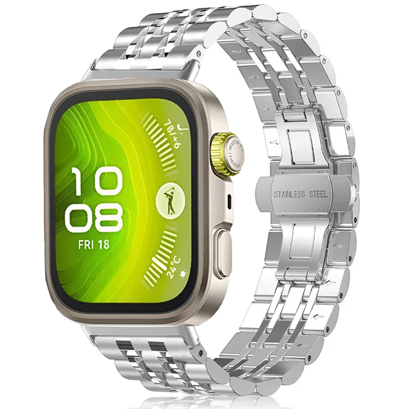 Metallarmband für Huawei Watch Fit 4 Pro 3, Edelstahlband, Ersatzarmband für Huawei Fit3 Fit4 Fit4pro Correa