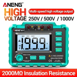 ANENG MH11 Digital Megohmmeter Meters 250/500/1000V Insulation Earth Resistance Meters Tester Cable Voltmeter Meter