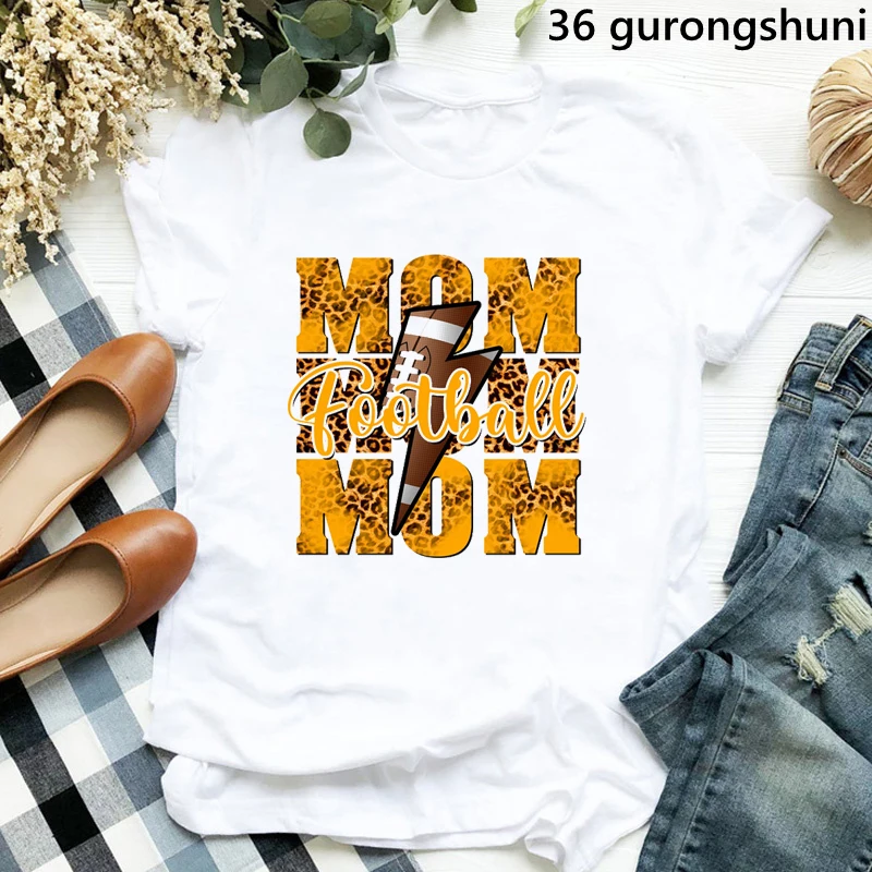 Senior Squad Football/Soccer Mom Letter Print T Shirt Women Harajuku Kawaii Love Sport Tshirt Femme Summer Fashion T-Shirt