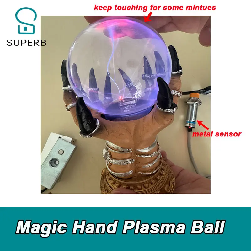 escape room prop magic head plasma ball escape game prop electric puzzle 2026 new escape game plasma ball magic ball superb 1987 view 6
