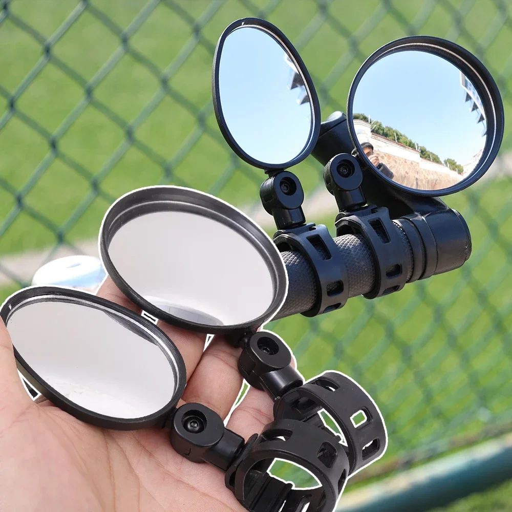 1/2PCS Bicycle Rearview Mirror 360 Degree Adjustable Rotatable Universal Cycling Handlebar Rear View Mirrors for MTB Road Bike