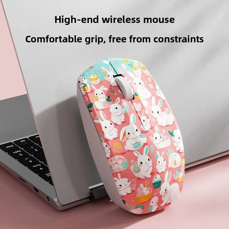 

Ink-washed Style Patterns Wireless Silent Office Mouse Rechargeable Ergonomics Plug-and-play Gaming Mause For Desktop Notebook