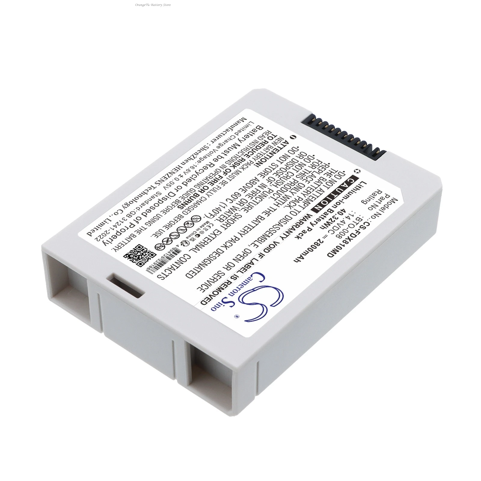 Replacement 14.4V 2800mAh Medical battery BTO-008 for Fukuda Denshi DS8100 Monitor