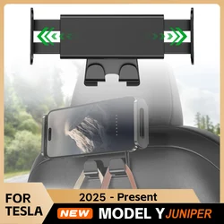 For Tesla Model 3 Y Juniper Back Seat Phone Holder with 2 hooks 360° Rotate Stand Auto Headrest Bracket For Tablet PC iPad Mini