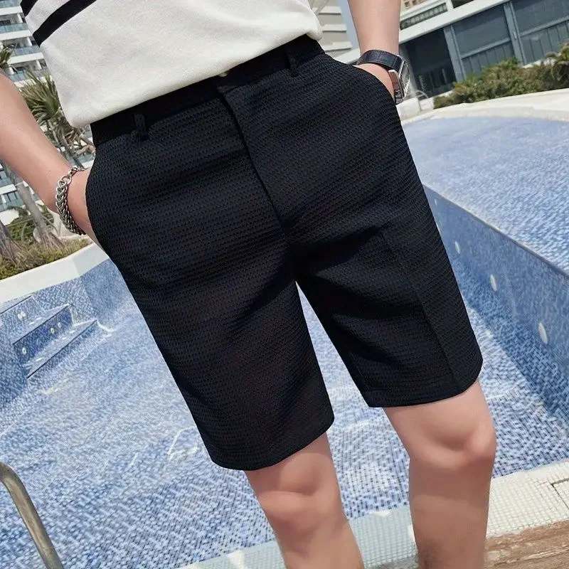 

С карманами Черные мужские шорты Уличная одежда Elastic Xl Dry Fit Ice Stylish Xxl Роскошные летние мужские шорты небольшого размера оптом