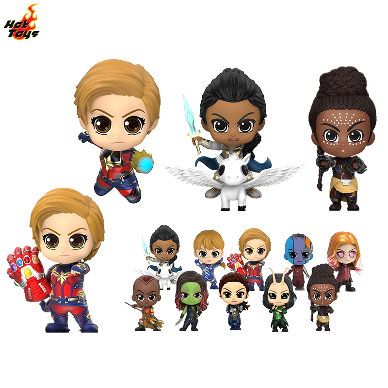 

Original Genuine HotToys The Avengers 4 Captain Marvel Shuri Rescue Valkyrie Wasp COSBABY Movie characters portrait model toy