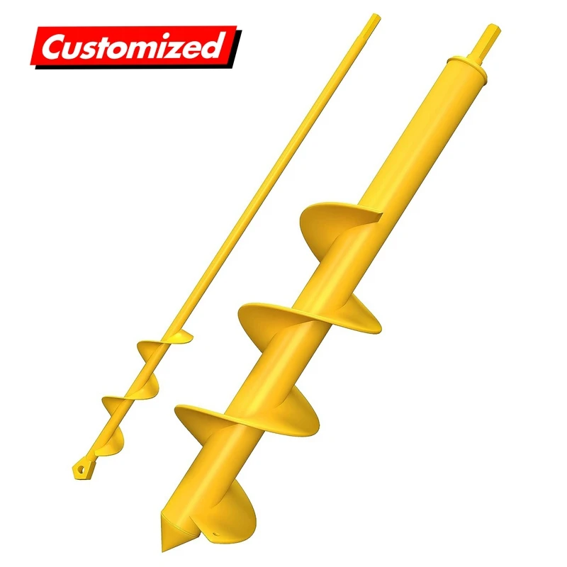 2024 oem personalizado jardim plantador espiral broca flor lâmpada trado quintal jardinagem cama plantio post buraco escavador ferramentas