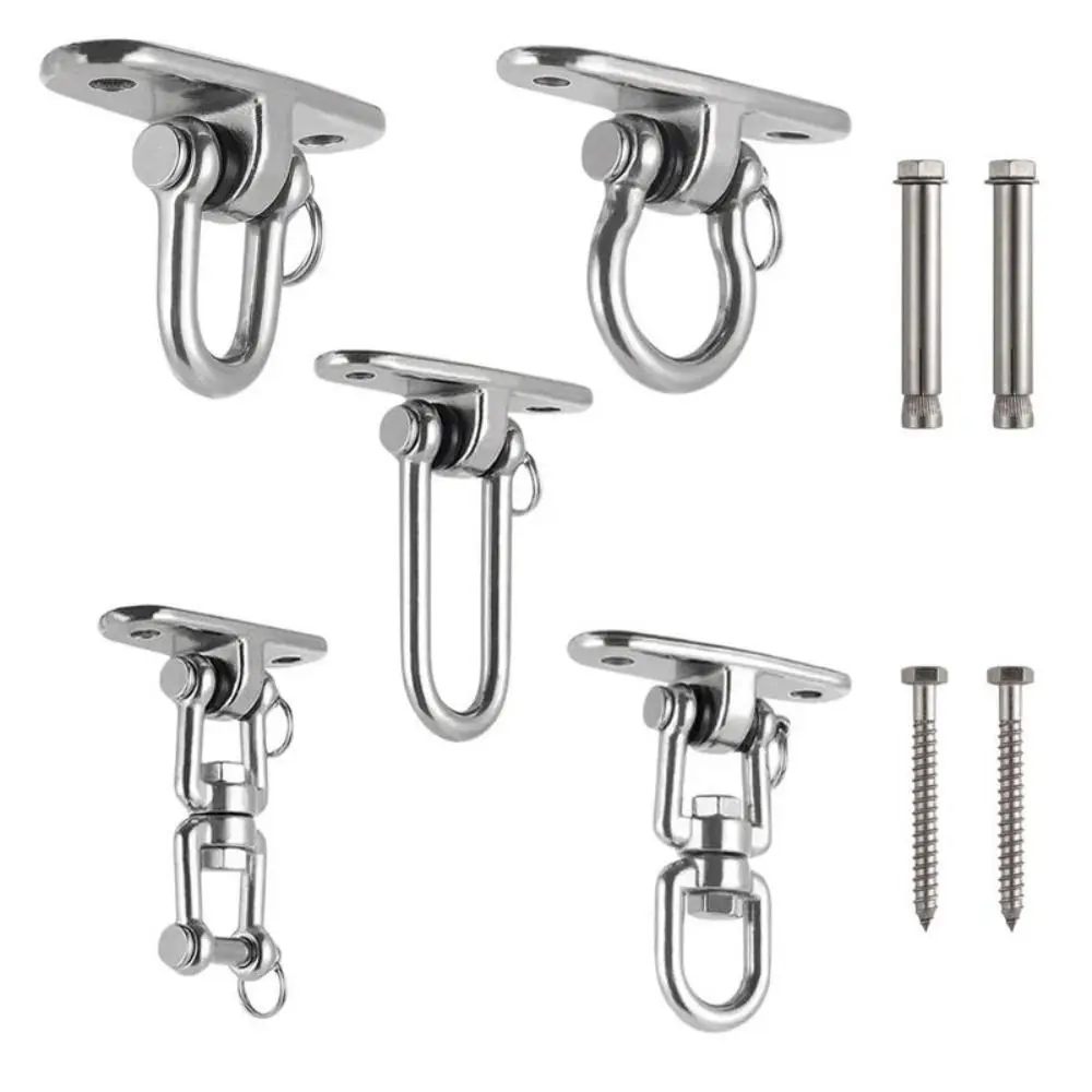

360 Rotating Swing Hangers Set Hanging Brackets Heavy Duty Hammock Chair Hooks 304 Stainless Steel Ceiling Wall Mount
