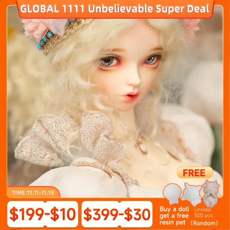 

Feeple60 Momo Doll BJD 1/3 Fantastic SD Female Swan Fairies Toys for Girls Unique Birthday Gift Fairyland Oueneifs