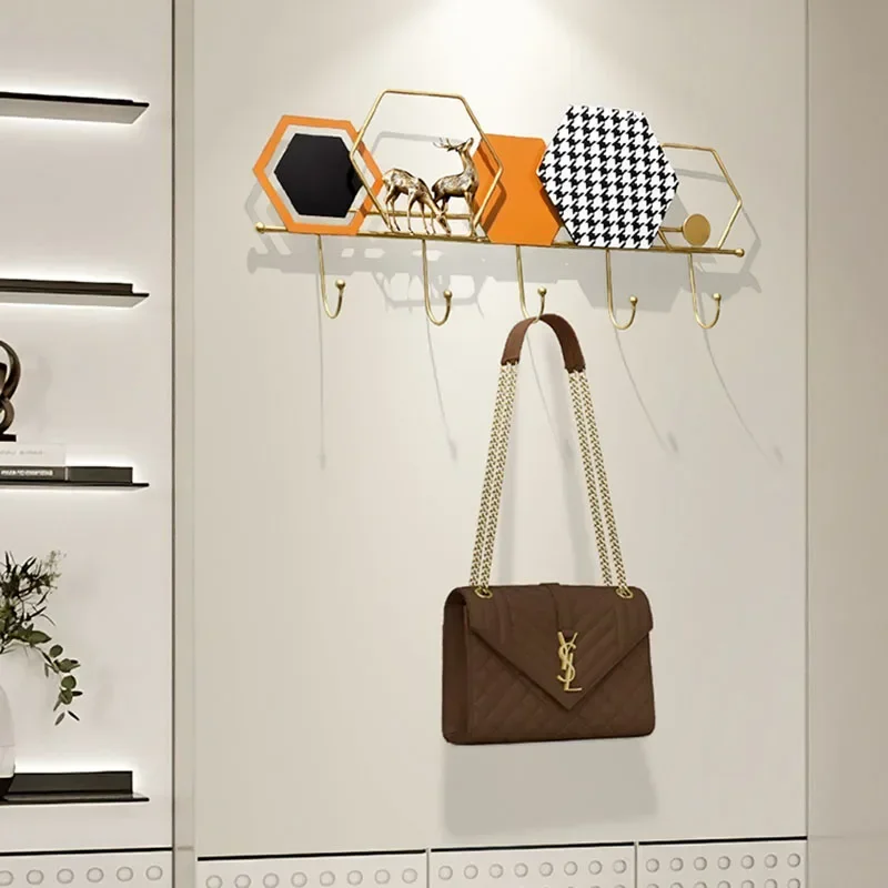 

Luxury Entryway Wall Hooks Metal Key Holder Wall Mounted Coat Rack Space Saving Organizer For Bathroom Bedroom Home Decor