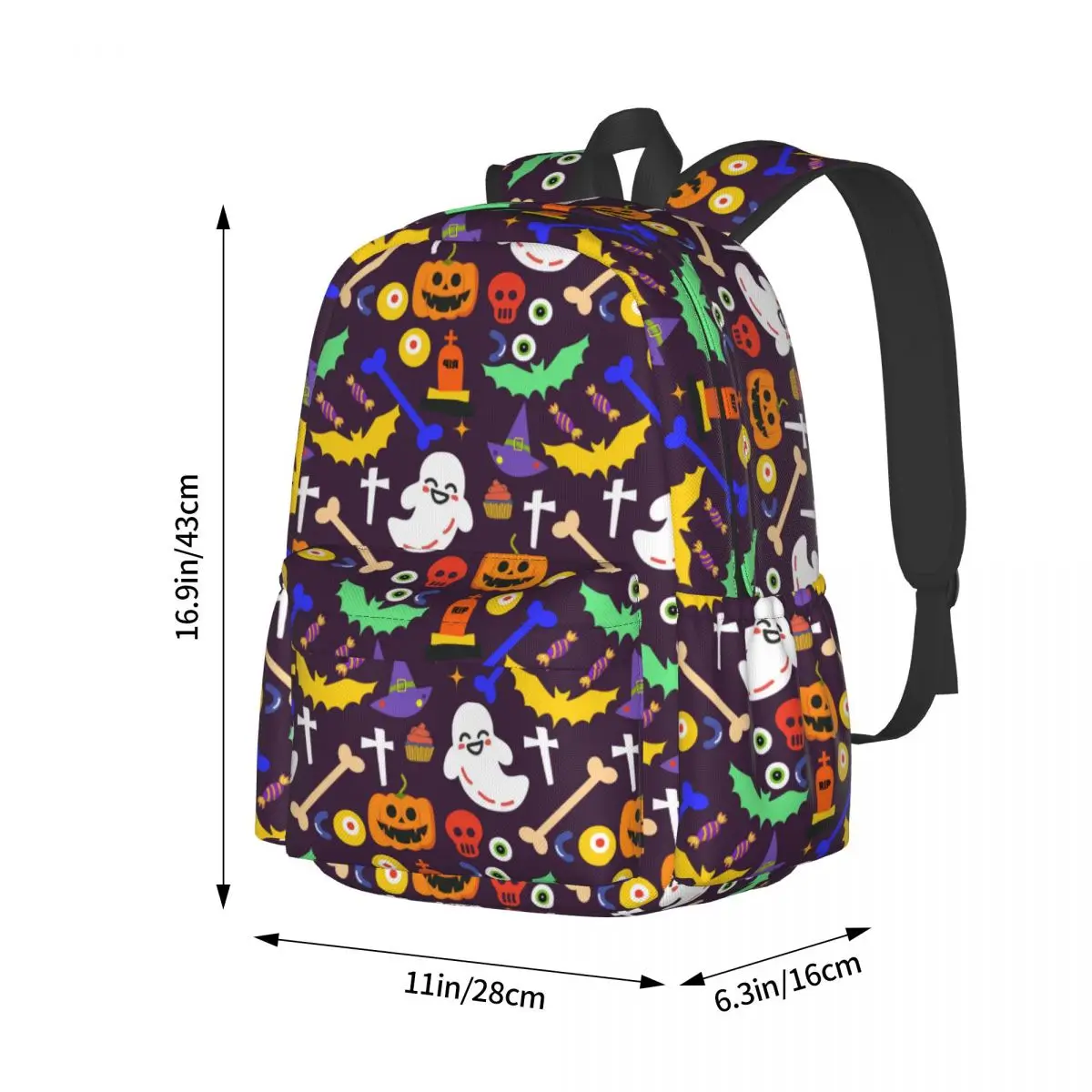 Halloween Theme Large Capacity Student Backpack Casual Fashion School Bag(1)