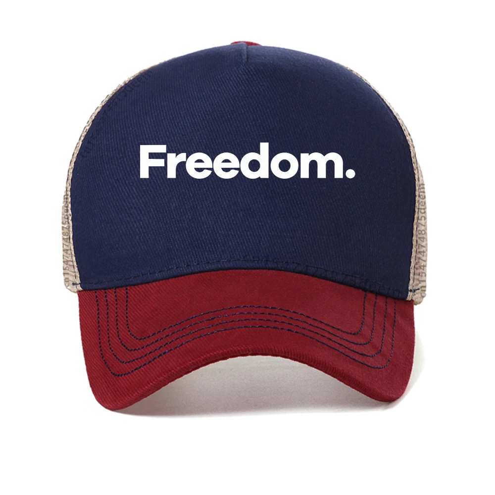 الحرية قبعة للجنسين قبعات البيسبول الصيف تنفس شبكة قبعة سائق الشاحنة الرجال النساء الطباعة Snapback الهيب هوب قبعة قابل للتعديل قبعة بواقٍ للشمس #3