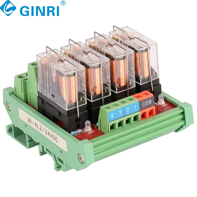DC 5V 12V 24V 4 Channel Intelligent Control 2NO 2NC Electro-magnetic Valve PLC Amplifier Board Relay Modules