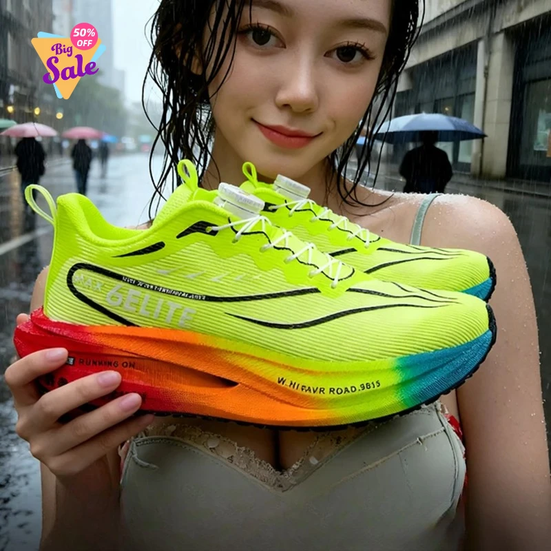 

Мужские и женские кроссовки для бега с карбоновой пластиной, специализированные для марафона, дышащие, легкие, удобные, спортивные, нескользящие