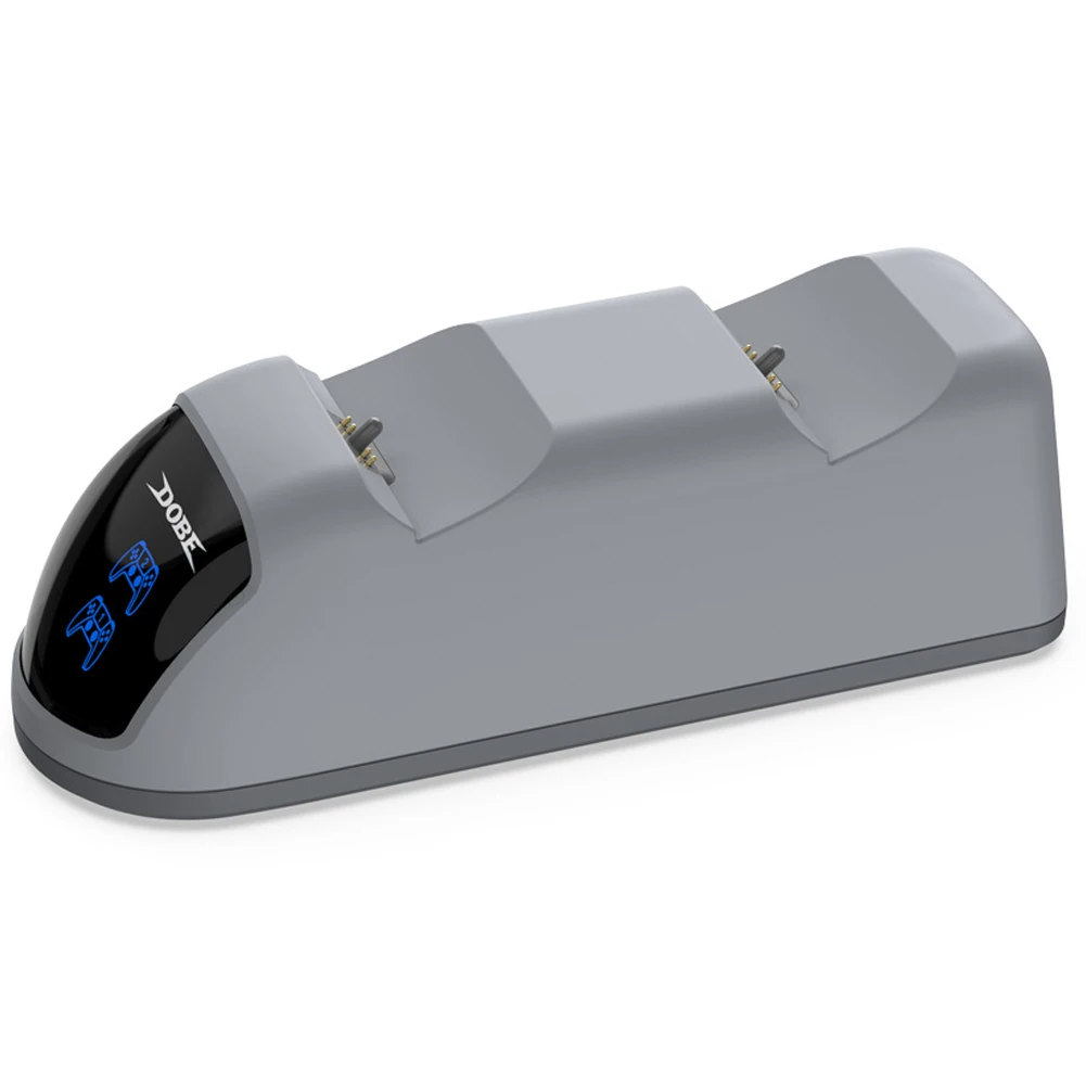 สีเทา Controller Charger สําหรับ PS5 Dual Fast CHARGING Station Dock สําหรับ PlayStation 5 Wireless Controller 30th ANNIVERSARY สีเทา