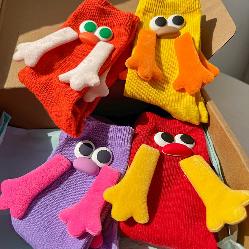 

Japanese and Korean cartoons funny and ugly cute socks socks autumn and winter knitted home love new ins trendy cool
