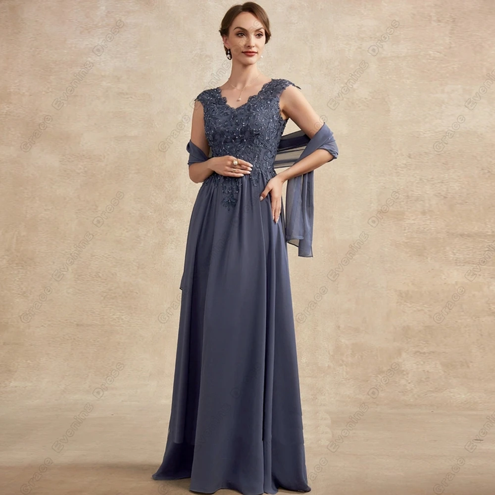 Cap Sleeve Strapless Mother of Bride Dresses with Lace Sleeveless Beach Chiffon Wedding Party Gown 2023 Summer Vestido De Noche