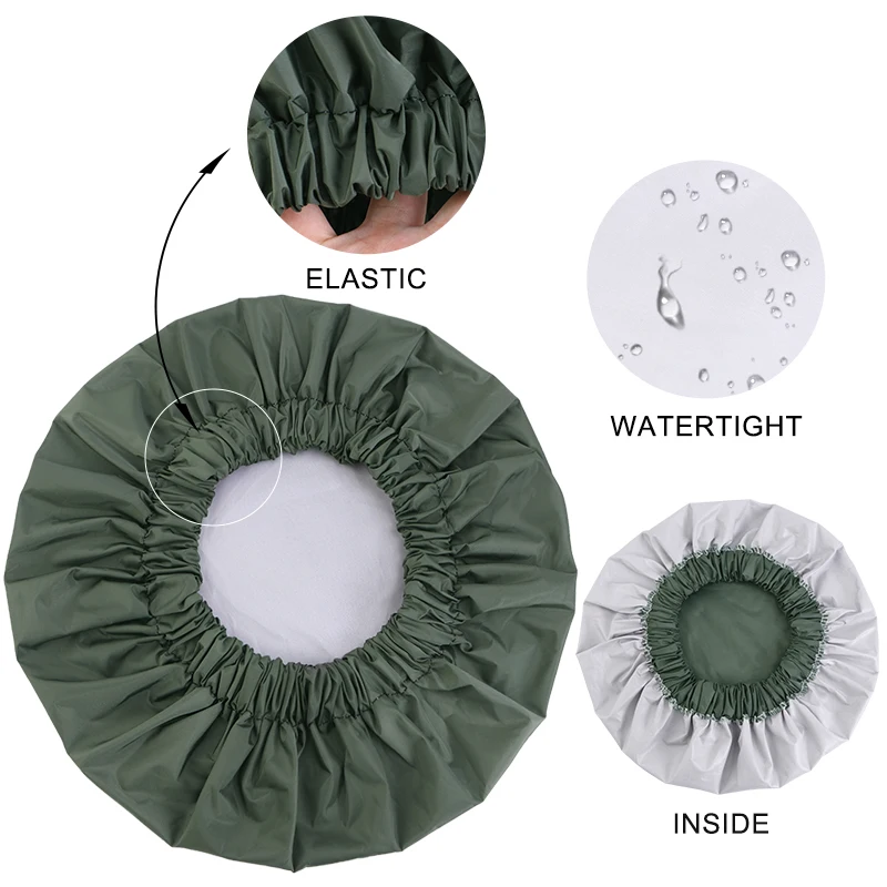 Women Reusable Waterproof Shower Cap Elastic Band Large Bath Hat For Salon Home Hair Protection