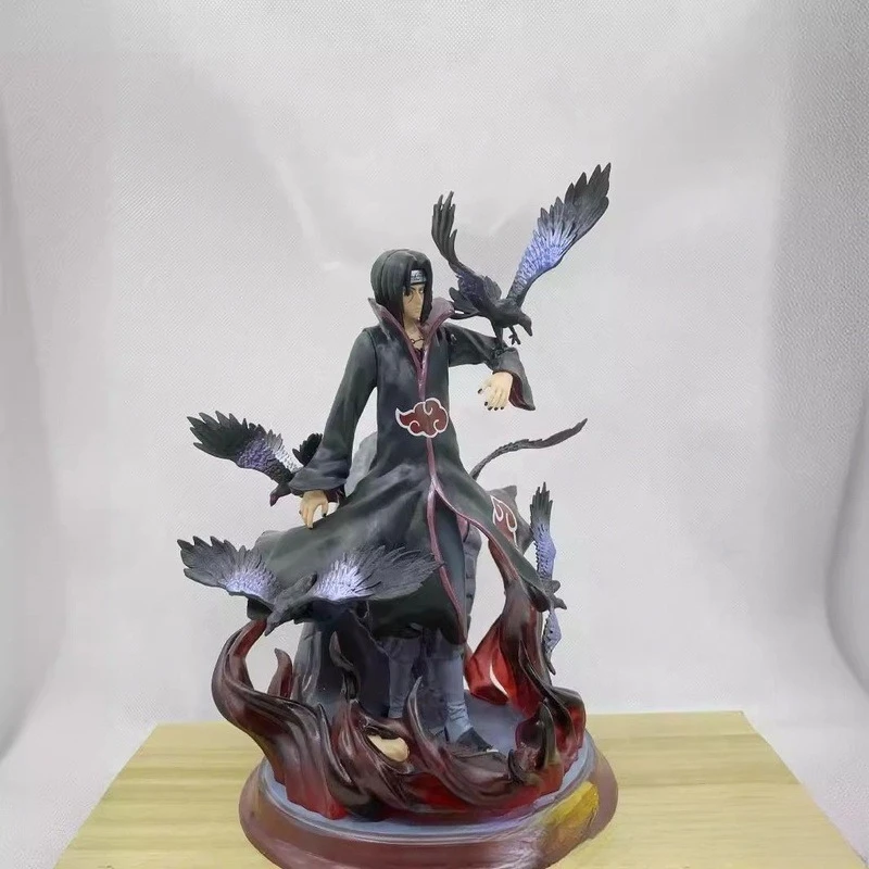 Naruto Uchiha Itachi Crow Hall GK Statue Anime Figure Collectible Model Ornament High Quality Resin Painted