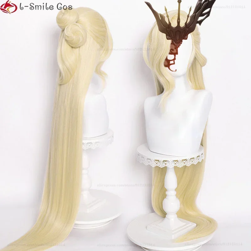 Genshin Impact Fair Lady Cosplay Wig Rosalyne-Kruzchka Lohefalter La Signora Wigs Light Gold Long Heat Resistant Synthetic Hair