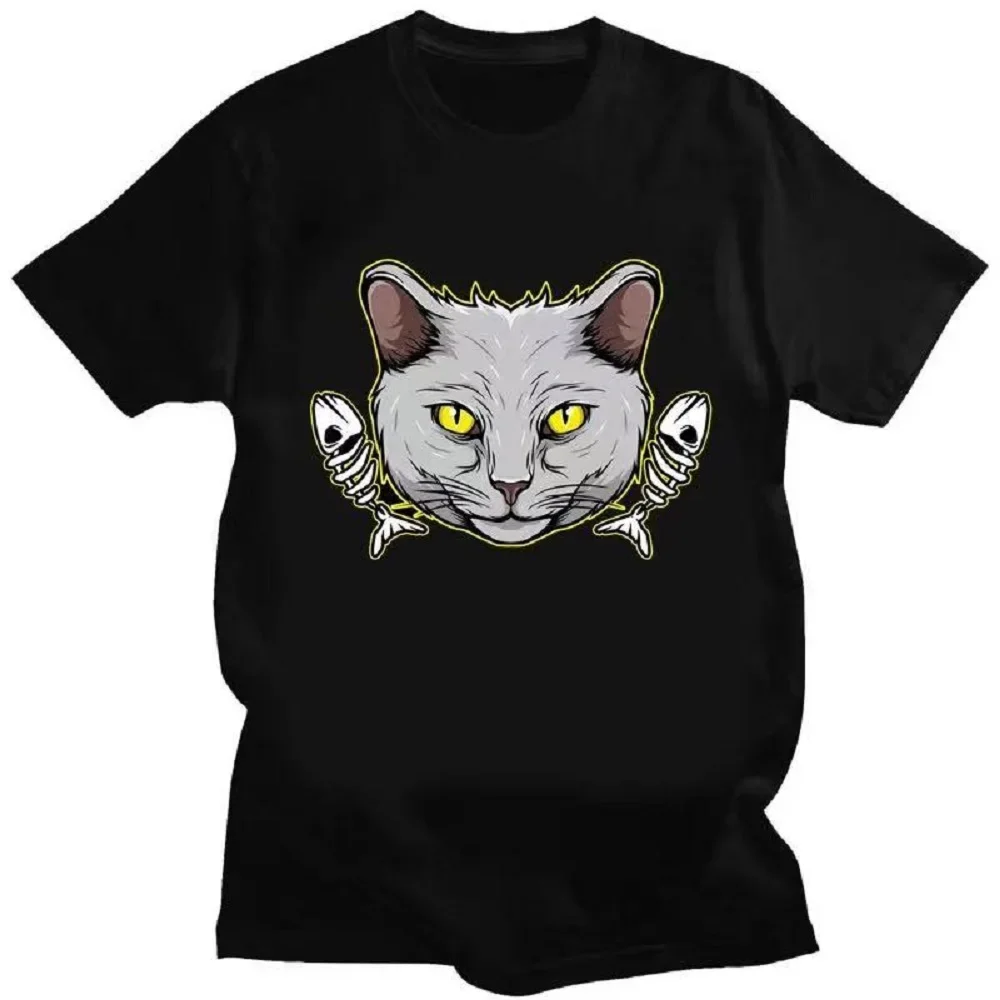 Death Metal Sphynx Cat    Witchy Tops Fashion Gothic Tshirt Steampunk Hipster Unisex Trend Shirt Short-sleev Tee