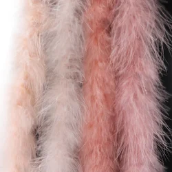 2meter Marabou Feather Boa 13g Turkey Feathers Shawl for Women Wedding Dress Sewing Accessories DIY Crafts Clothing Decoration