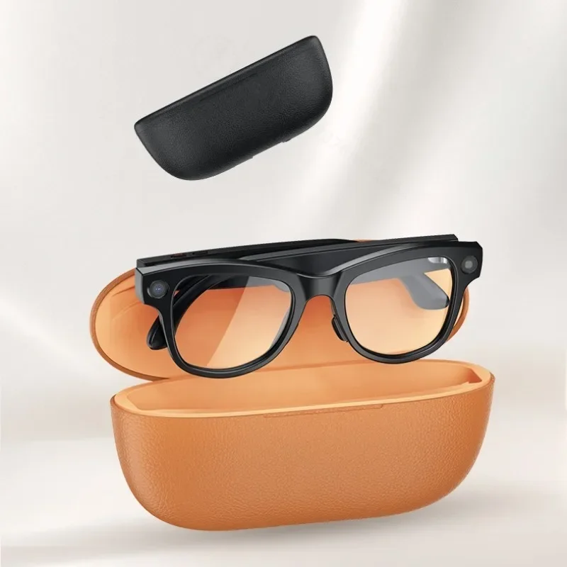 AI M02 Ultra Smart Glasses, 800W Pixel, Reverse Charging Case, WiFi, Image Recognition & Object Translation Function