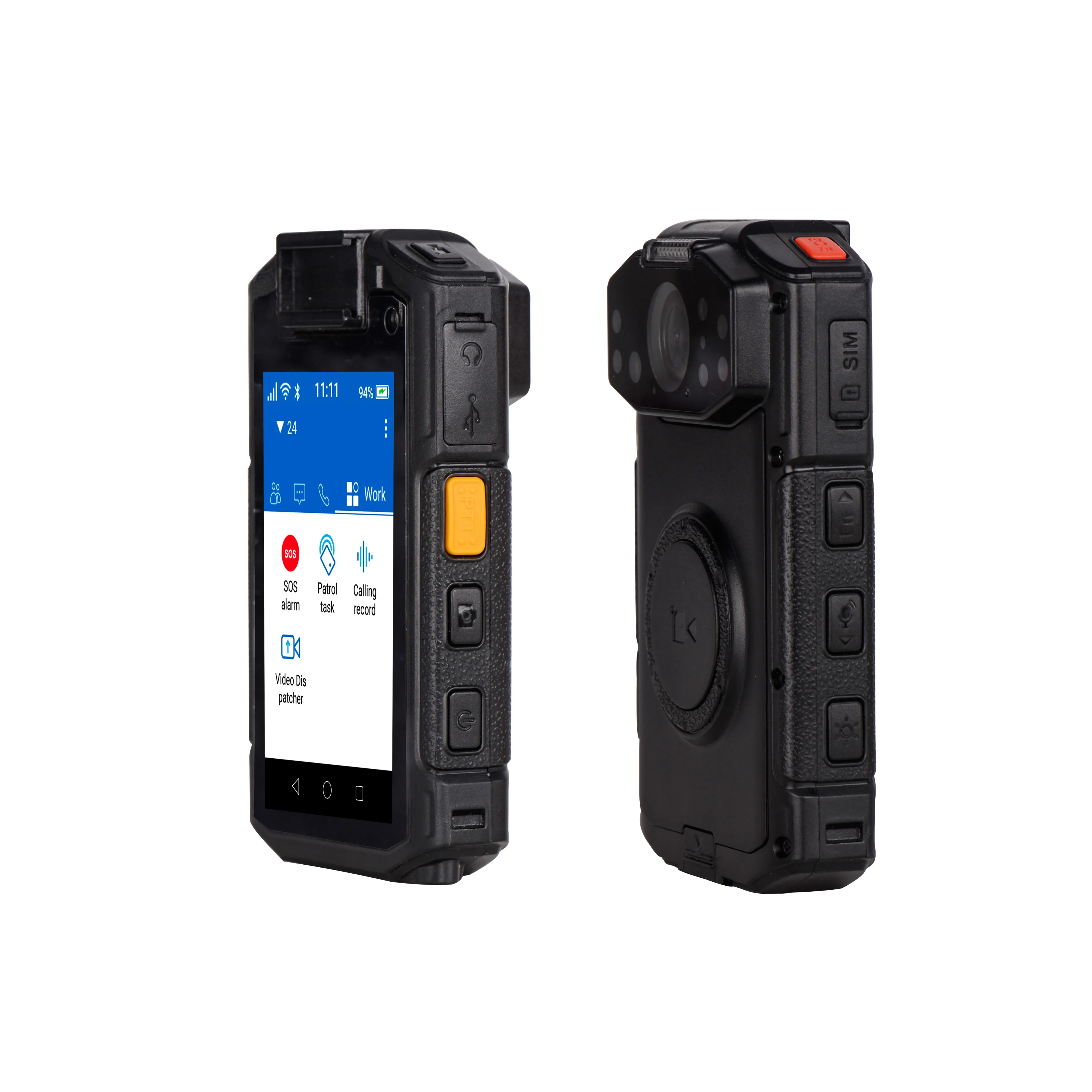 Anysecu walkie talkie I-10 andrio 8.1 body worn camera security guard walkie talkie with camera 4g online body worn camera