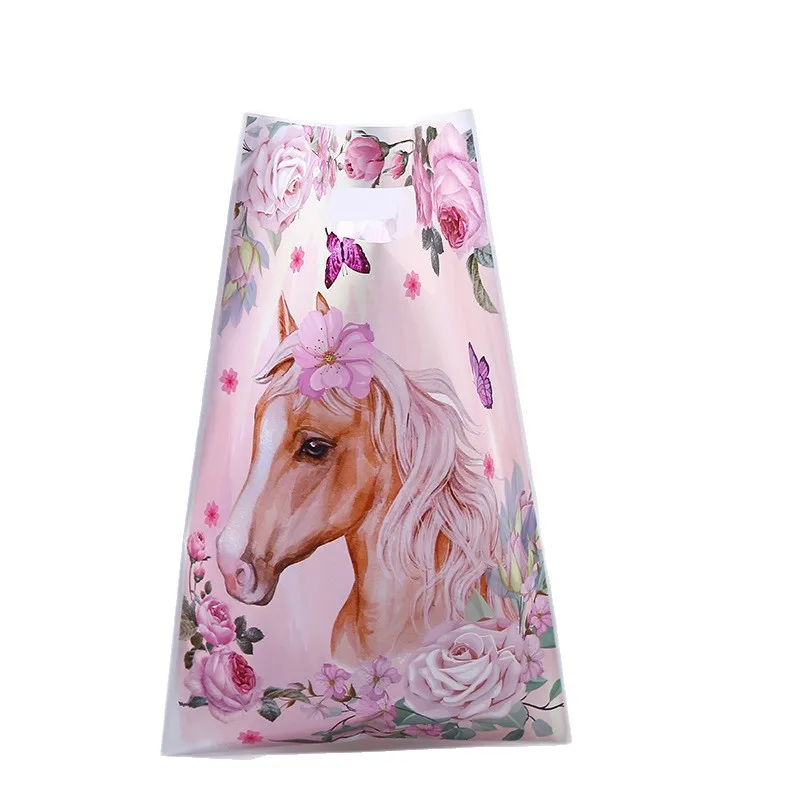 50Pcs Pink Horse Theme OPP Gift Packing Bag Cowgirl Candy Cake Bag for Girl Birthday Bachelorette Wedding Party Decoration view 5
