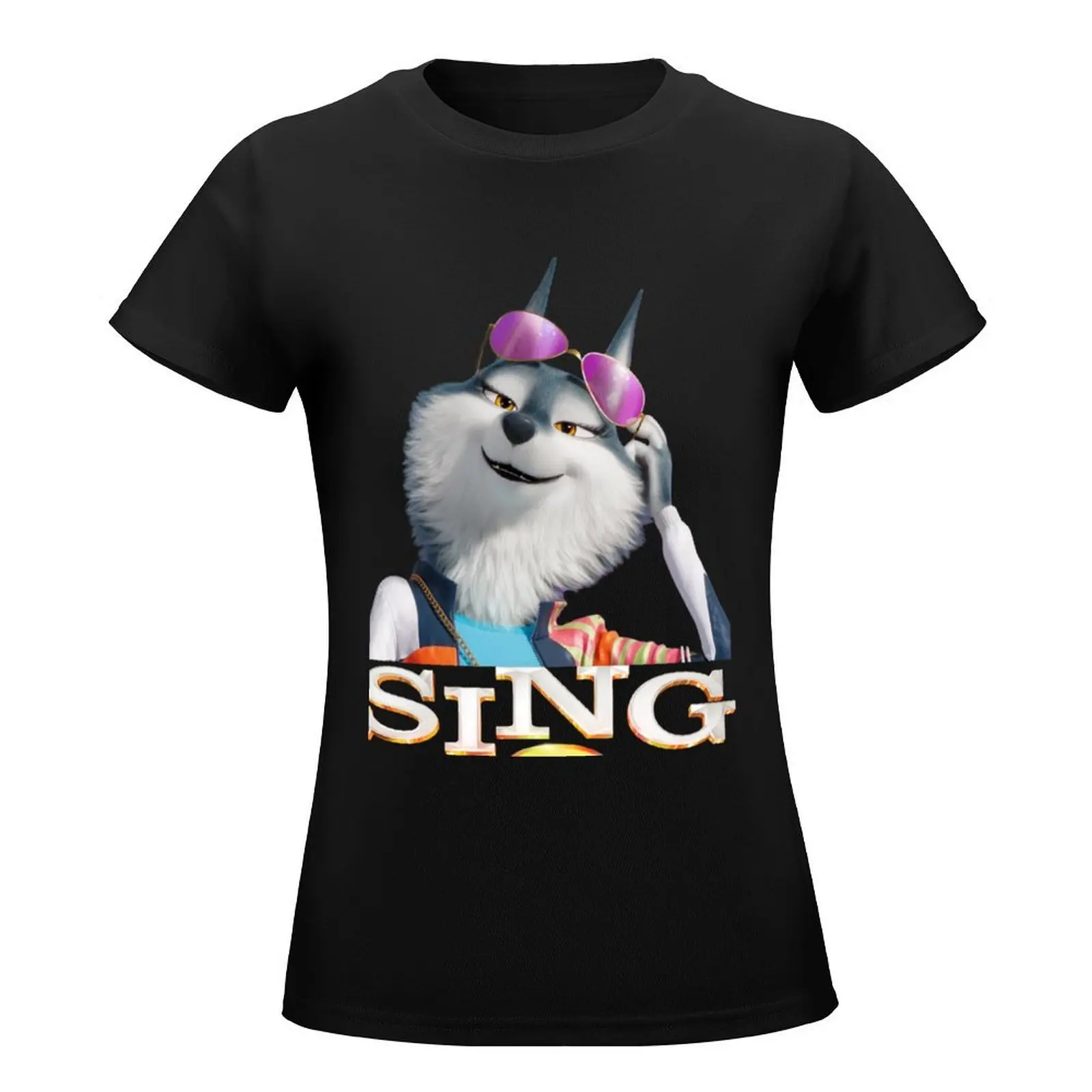 Porsha Sing 2-T-shirt classique pour femme, vêtements drôles et esthétiques, t-shirts courts